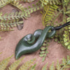 Koru Twist carved from Hapopo Pounamu - NZ Greenstone