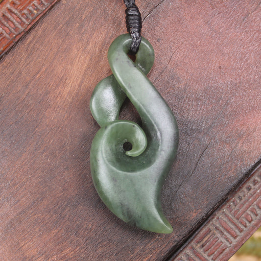 Hapopo Pounamu Koru Twist - NZ Greenstone