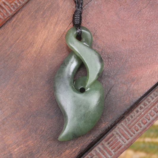 Hapopo Pounamu Koru Twist - NZ Greenstone