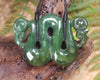 Pekapeka Pendant carved from Hapopo Pounamu - NZ Greenstone