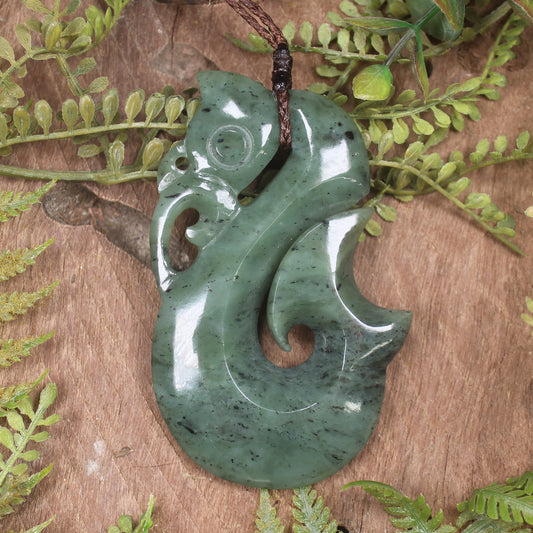 Manaia carved from Hapopo Pounamu - NZ Greenstone
