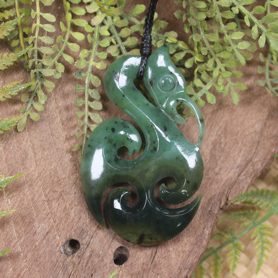 Manaia carved from Hapopo Pounamu - NZ Greenstone
