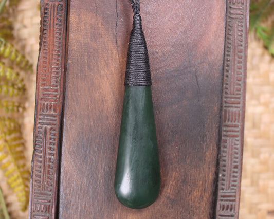 Kawakawa Pounamu Roimata Pendant - NZ Greenstone