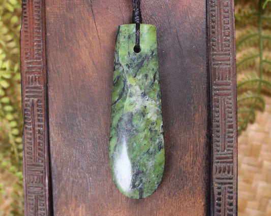 Roimata Teardrop carved from Douglas Creek Pounamu - NZ Greenstone