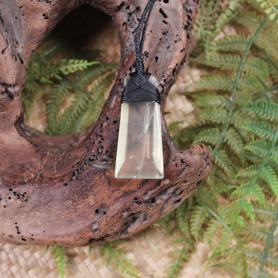 Lemon Quartz carved into a Toki or Adze