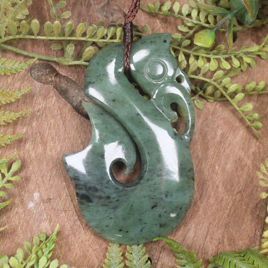 Manaia carved from Hapopo Pounamu - NZ Greenstone