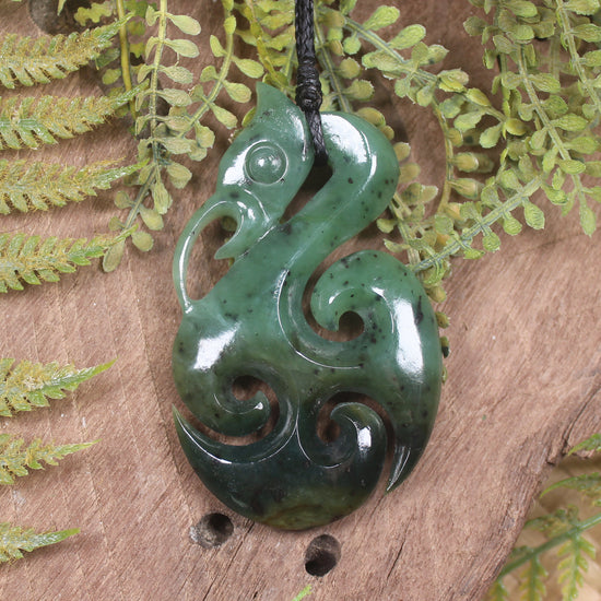 Manaia carved from Hapopo Pounamu - NZ Greenstone