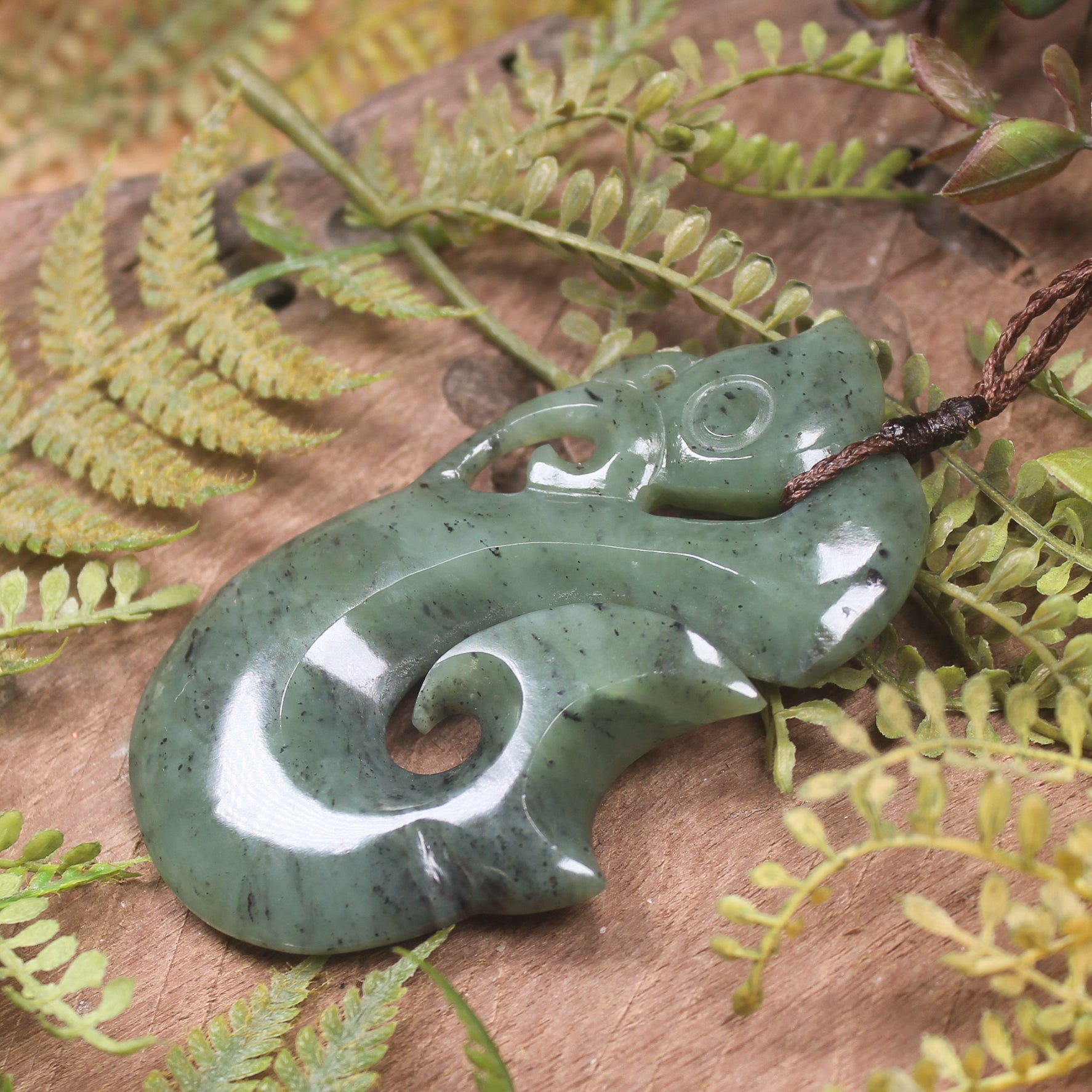 Manaia carved from Hapopo Pounamu - NZ Greenstone