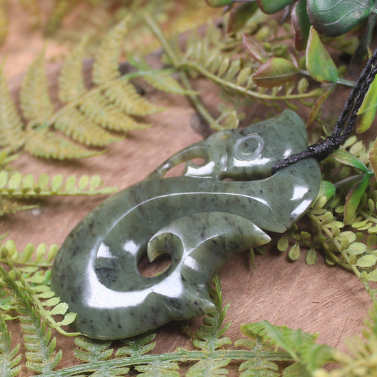 Manaia carved from Hapopo Pounamu - NZ Greenstone