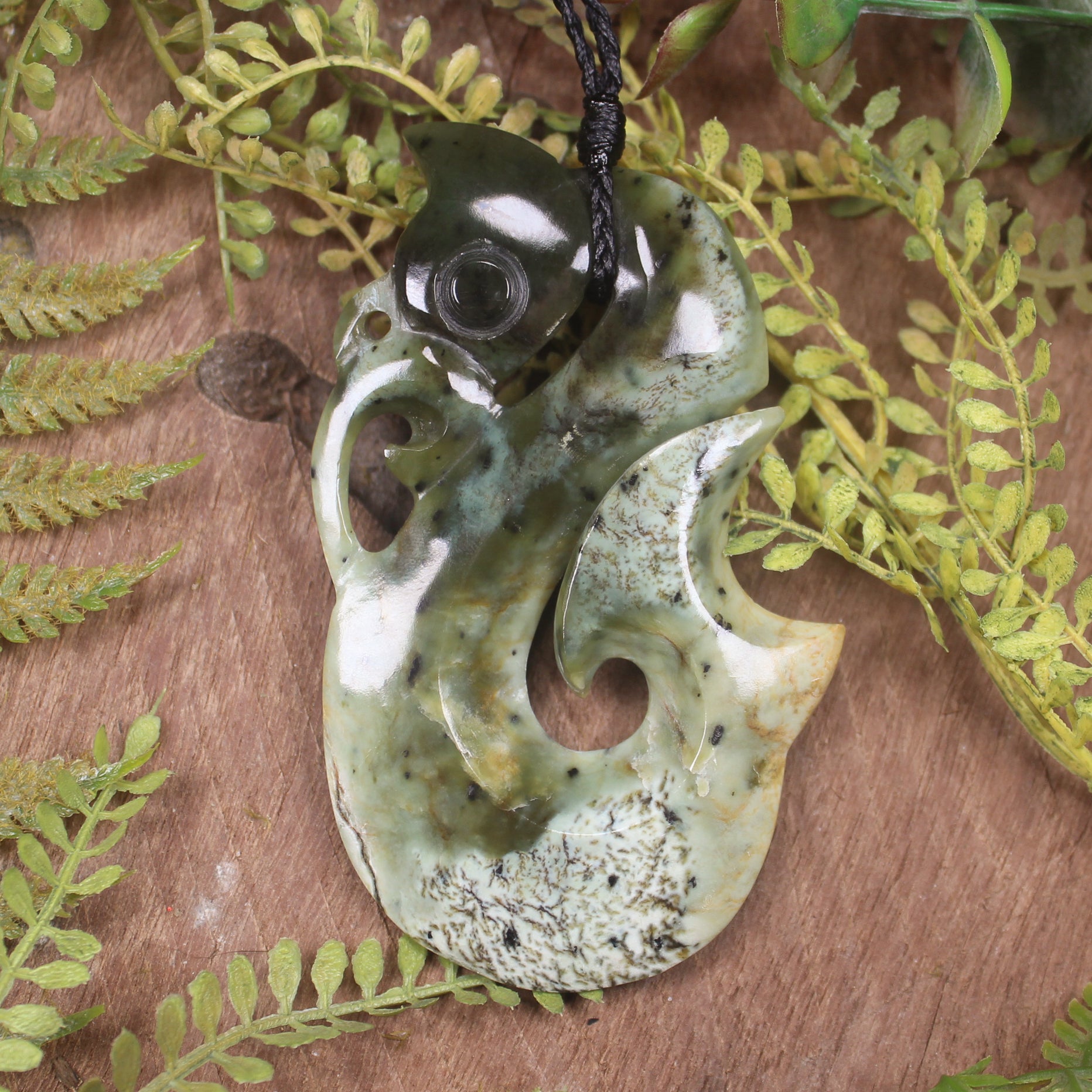 Manaia pendant carved from Rimu Pounamu - NZ Greenstone