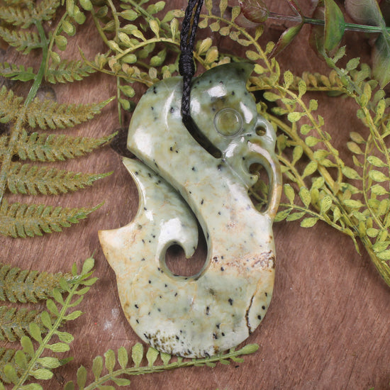 Manaia pendant carved from Rimu Pounamu - NZ Greenstone