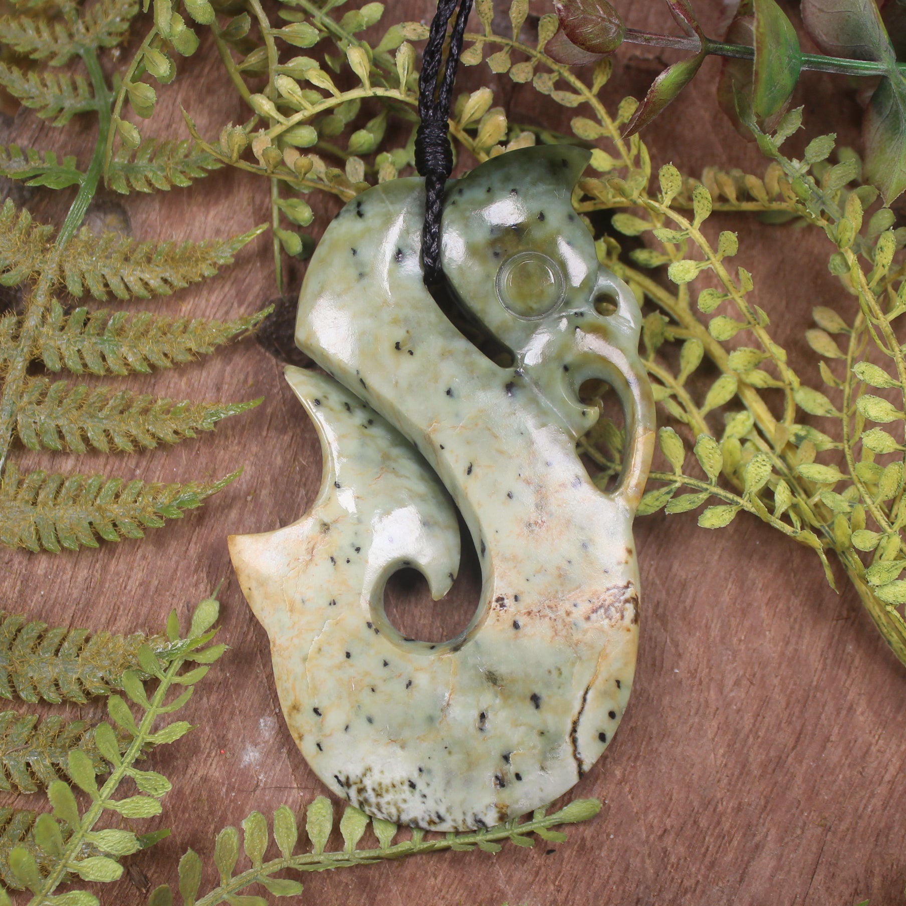 Manaia pendant carved from Rimu Pounamu - NZ Greenstone