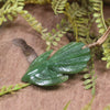 Pīwakawaka or Fantail Bird Pendant carved from Kawakawa Pounamu - NZ Greenstone
