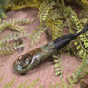 Roimata or Teardop with Koru carved from Totoweka Pounamu - NZ Greenstone