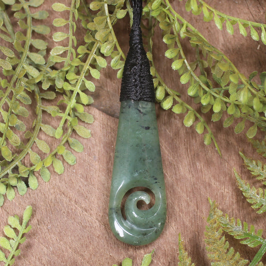 Roimata with Koru Pounamu Pendant - NZ Greenstone