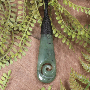 Roimata with Koru Pounamu Pendant - NZ Greenstone