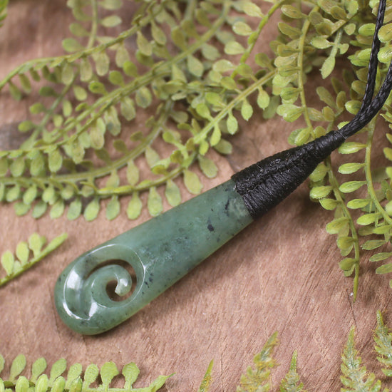 Roimata with Koru Pounamu Pendant - NZ Greenstone