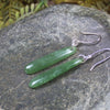 Roimata or Teardrop earrings carved from Kawakawa Pounamu - NZ Greenstone