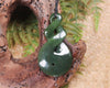 Koru Twist carved from Inanga Pounamu - NZ Greenstone