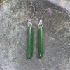 Roimata or Teardrop earrings carved from Kawakawa Pounamu - NZ Greenstone