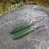Roimata or Teardrop earrings carved from Kawakawa Pounamu - NZ Greenstone