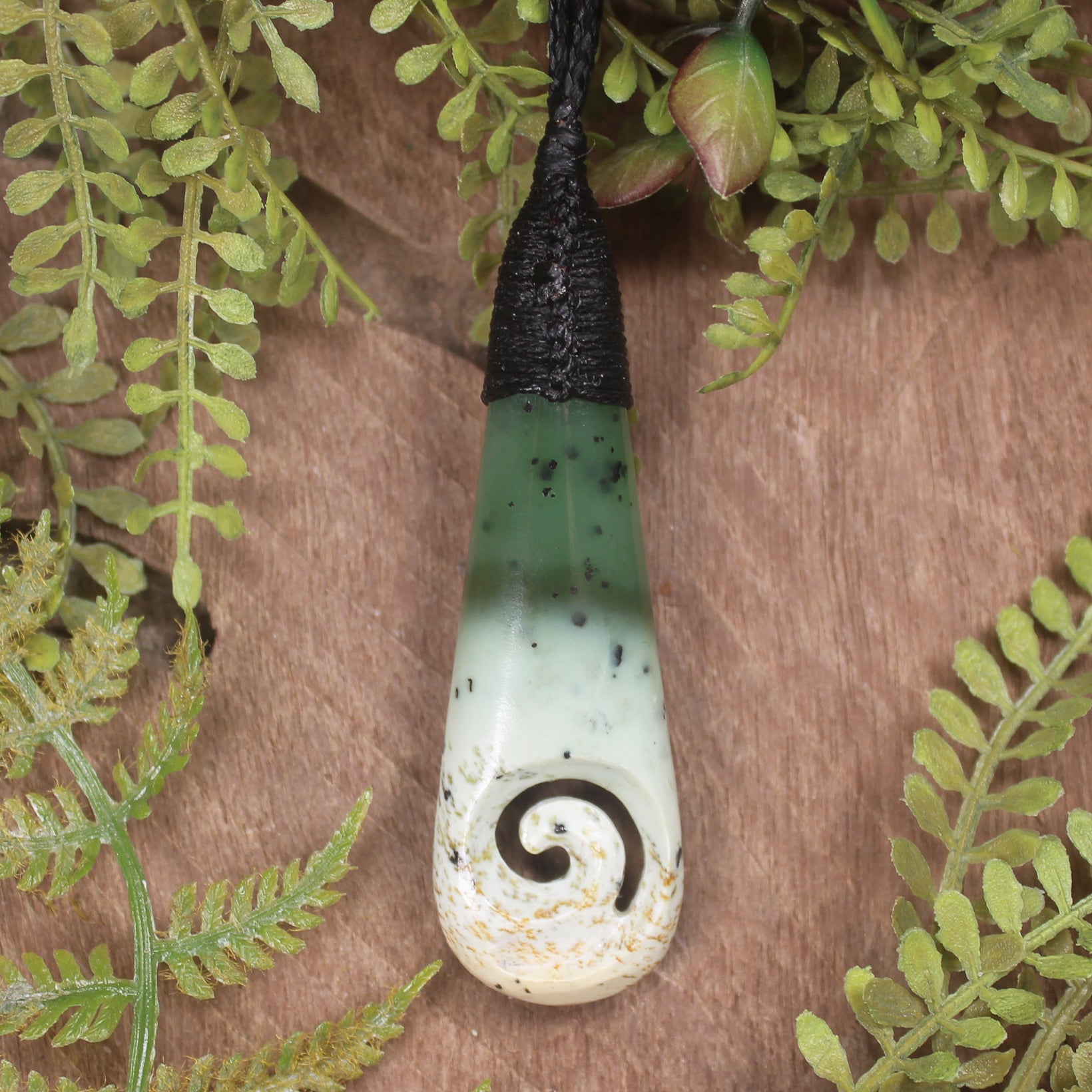 Roimata with Koru Pounamu Pendant - NZ Greenstone