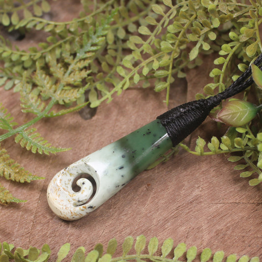 Roimata with Koru Pounamu Pendant - NZ Greenstone