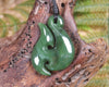 Hei Matau or Fish Hook carved from Hapopo Pounamu - NZ Greenstone