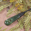 Roimata or Teardrop with Koru carved from Kawakawa Pounamu - NZ Greenstone