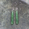 Roimata or Teardrop earrings carved from Kawakawa Pounamu - NZ Greenstone