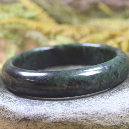 Bangle carved from Rimu Pounamu - NZ Greenstone