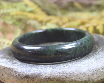 Bangle carved from Rimu Pounamu - NZ Greenstone