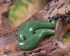 Hei Matau or Fish Hook carved from Hapopo Pounamu - NZ Greenstone