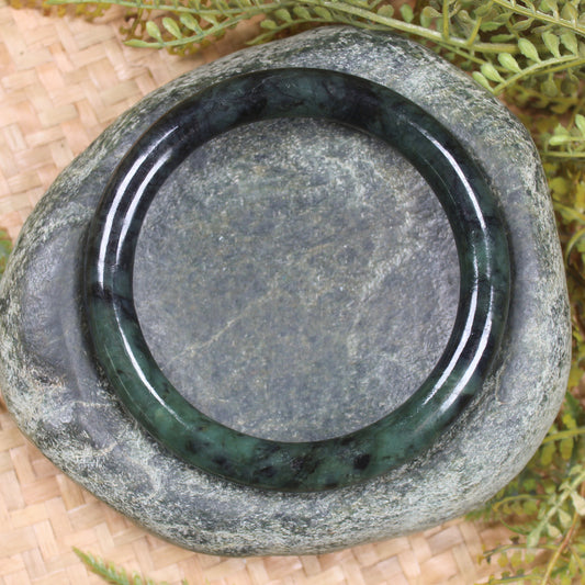 Bangle carved from Rimu Pounamu - NZ Greenstone