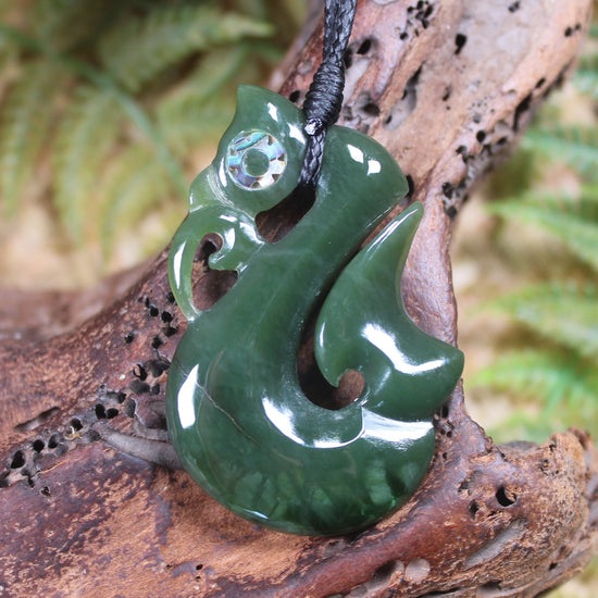 Manaia carved from Inanga Pounamu - NZ Greenstone