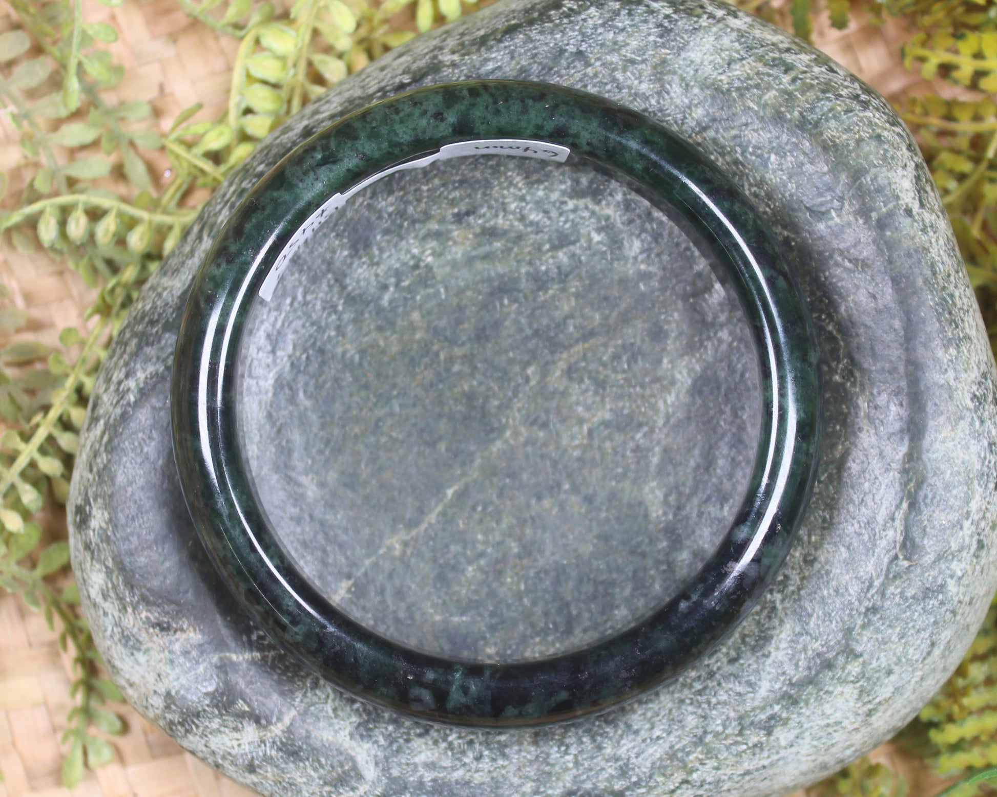 Bangle carved from Rimu Pounamu - NZ Greenstone