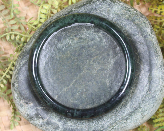Bangle carved from Rimu Pounamu - NZ Greenstone
