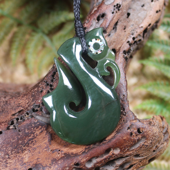 Manaia carved from Inanga Pounamu - NZ Greenstone