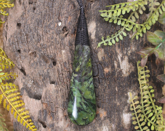 Roimata Teardrop carved from Douglas Creek Pounamu - NZ Greenstone