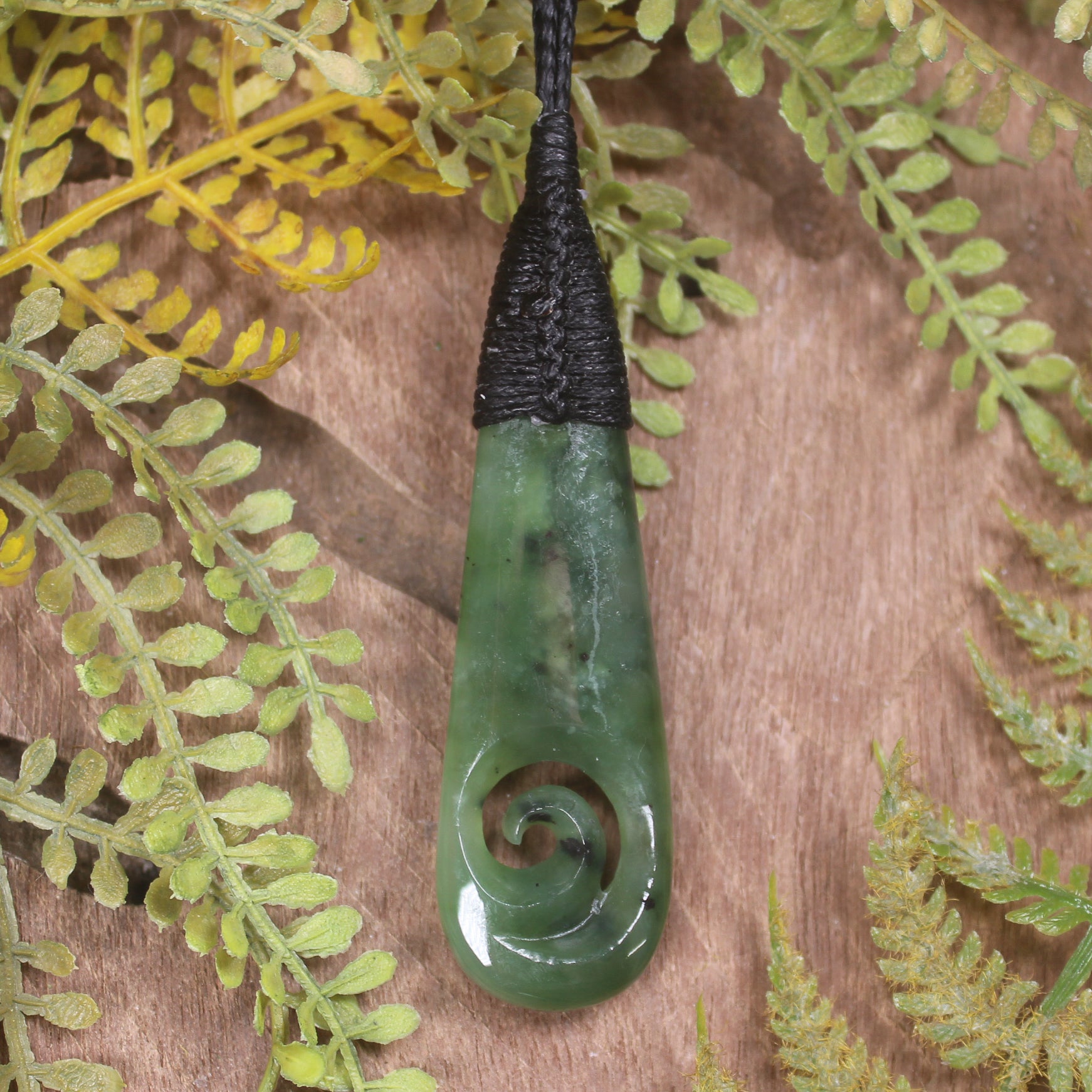 Roimata with Koru Pounamu Pendant - NZ Greenstone