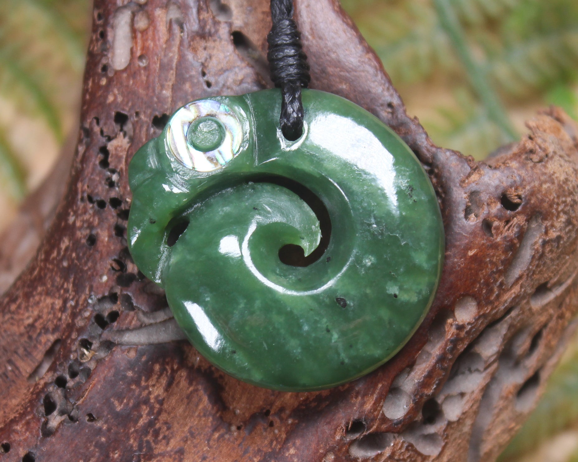 Koropepe carved from Hapopo Pounamu - NZ Greenstone