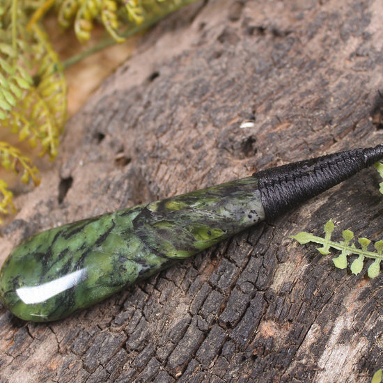 Roimata Teardrop carved from Douglas Creek Pounamu - NZ Greenstone