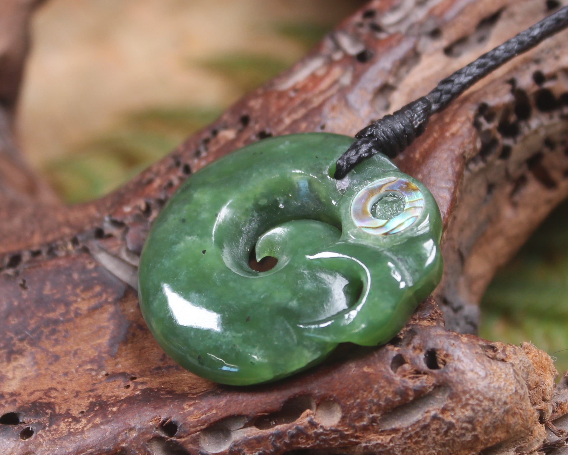 Koropepe carved from Hapopo Pounamu - NZ Greenstone