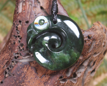 Koropepe carved from Kawakawa Pounamu - NZ Greenstone