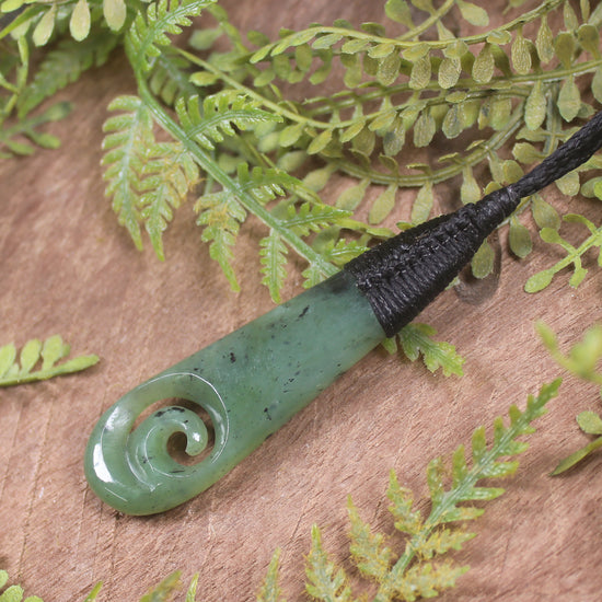 Roimata with Koru Pounamu Pendant - NZ Greenstone
