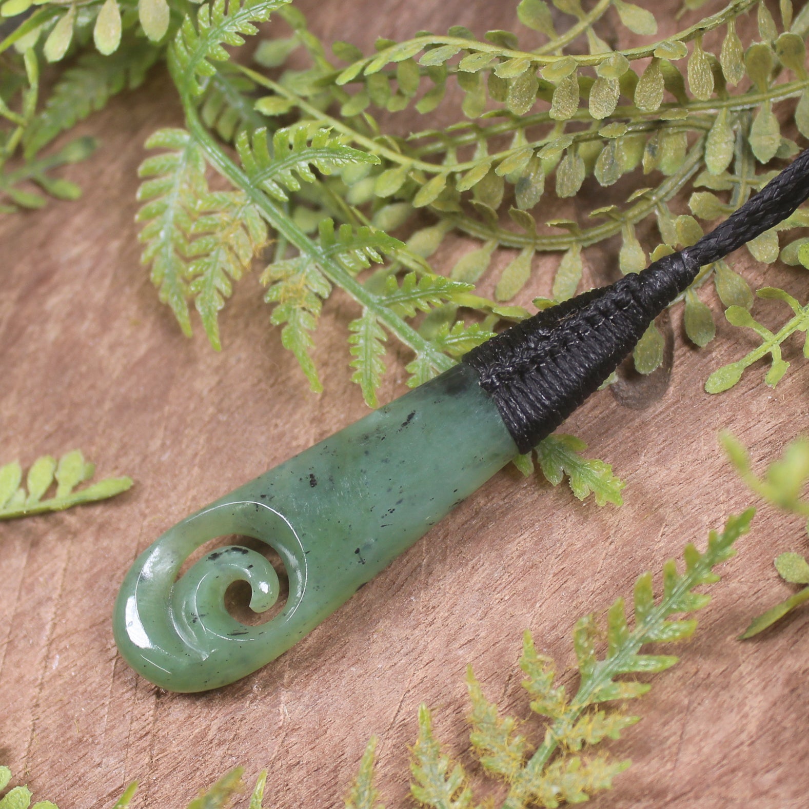 Roimata with Koru Pounamu Pendant - NZ Greenstone