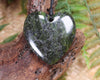 Heart carved from Douglas Creek Pounamu - NZ Greenstone