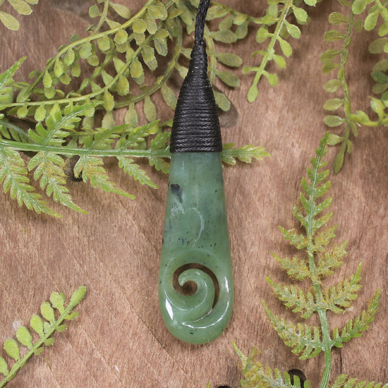 Roimata with Koru Pounamu Pendant - NZ Greenstone