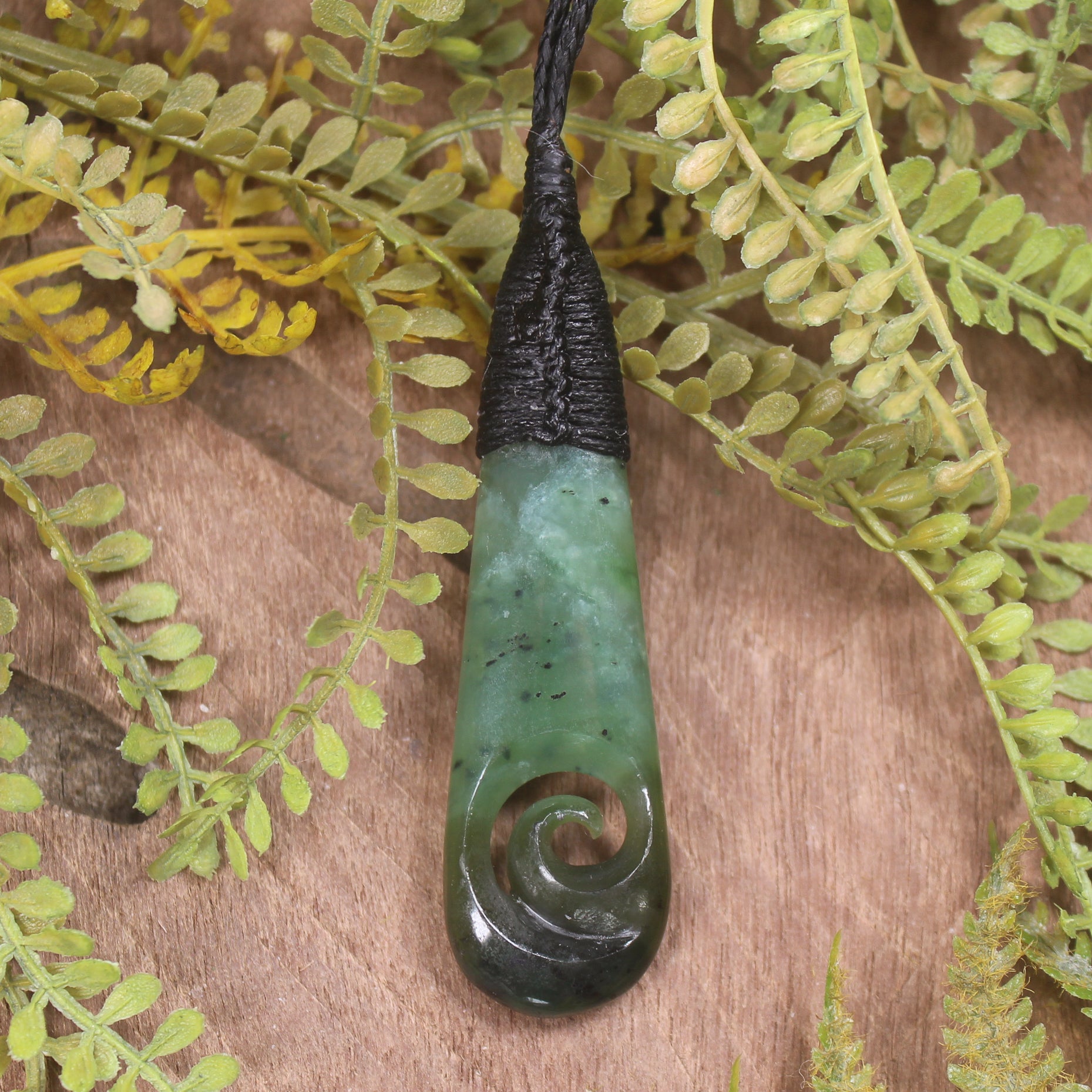 Roimata with Koru Pounamu Pendant - NZ Greenstone