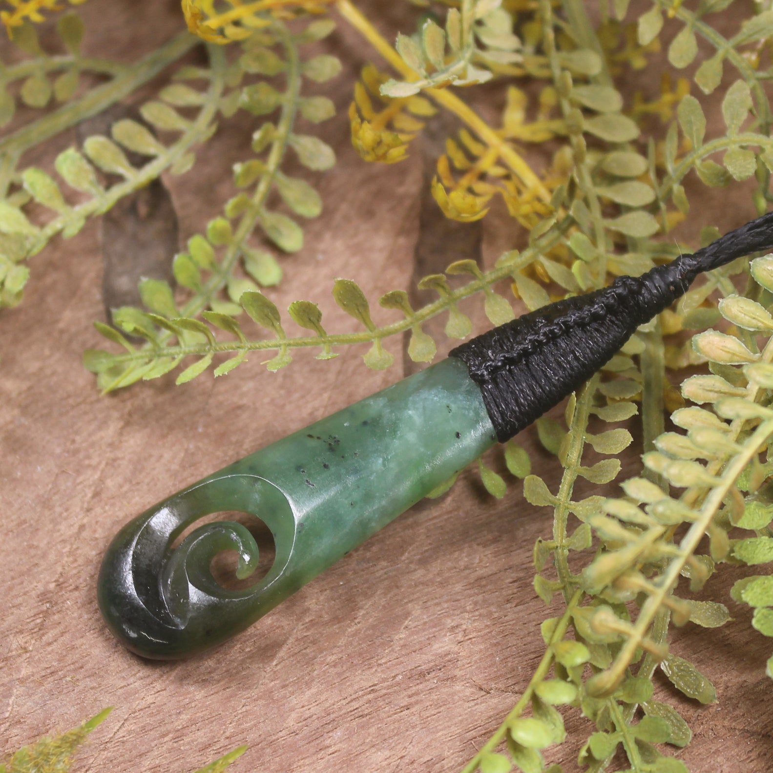 Roimata with Koru Pounamu Pendant - NZ Greenstone